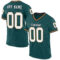 MidnightGreen0066 Custom Midnight Green Old Gold-Black Mesh Authentic Throwback Football Jersey