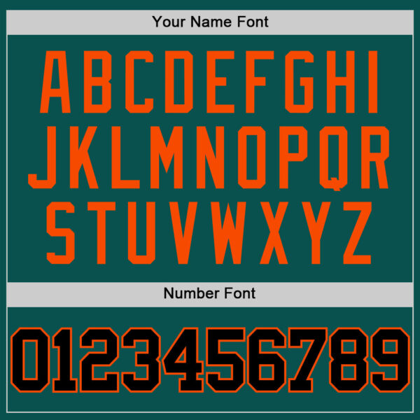 Custom Midnight Green Black-Orange Authentic Basketball Jersey