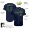 Custom Navy Navy-Neon Green Authentic Baseball Jersey