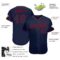 Custom Navy Navy-Red Authentic Baseball Jersey