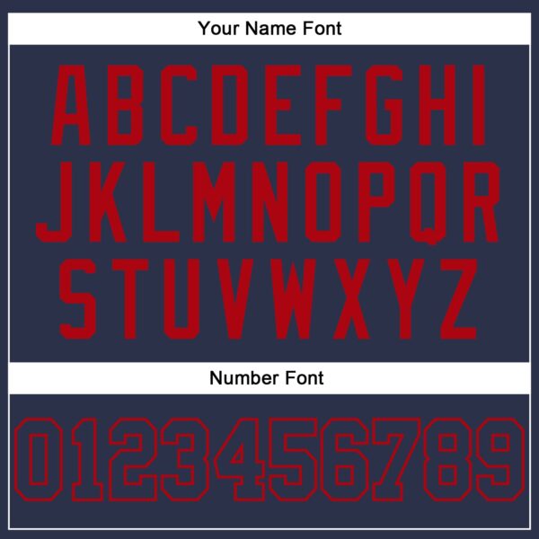 Custom Navy Navy-Red Authentic Baseball Jersey