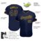 Custom Navy Navy-Gold Authentic Baseball Jersey