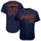 Custom Navy Navy-Orange Authentic Baseball Jersey