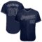 Custom Navy Navy-Gray Authentic Baseball Jersey