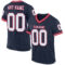 Navy0216 Custom Navy White Red-Gray Mesh Authentic Throwback Football Jersey