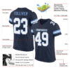 Custom Navy White-Light Blue Mesh Authentic Football Jersey