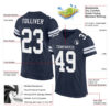 Custom Navy White Mesh Authentic Football Jersey