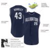 Custom Navy White Authentic Sleeveless Baseball Jersey