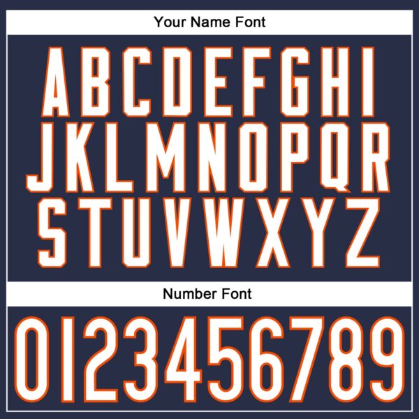 Custom Navy White-Orange Authentic Sleeveless Baseball Jersey