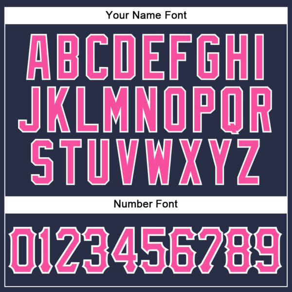 Custom Navy Pink-White Authentic Sleeveless Baseball Jersey