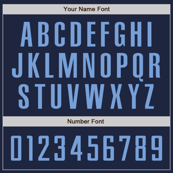 Custom Navy Light Blue Authentic Baseball Jersey