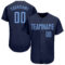 Custom Navy Light Blue Authentic Baseball Jersey
