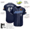 Custom Navy Gray-White Authentic Baseball Jersey