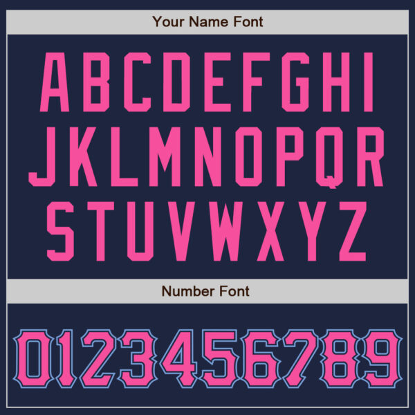 Custom Navy Pink-Light Blue Authentic Baseball Jersey