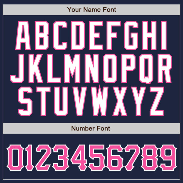 Custom Navy White Pinstripe Pink-White Authentic Baseball Jersey