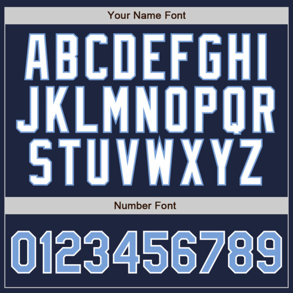 Custom Navy White Pinstripe Light Blue-White Authentic Baseball Jersey