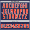 Custom Navy Orange-White Authentic Throwback Basketball Jersey