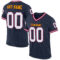 Navy0428 Custom Navy White-Maroon Mesh Authentic Throwback Football Jersey