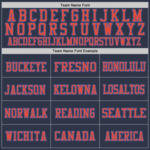 Custom Navy Orange-Blue Mesh Authentic Throwback Football Jersey