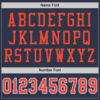 Custom Navy Orange-Blue Mesh Authentic Throwback Football Jersey