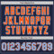 Custom Navy Powder Blue-Orange Authentic Baseball Jersey