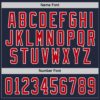 Custom Navy Red-White Hockey Jersey