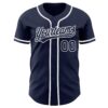 Custom Navy Navy-White Authentic Baseball Jersey