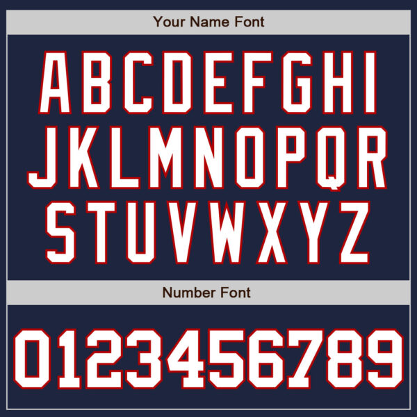 Custom Navy White-Red Authentic Baseball Jersey