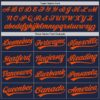 Custom Navy Orange-Navy Authentic Baseball Jersey
