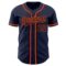 Custom Navy Navy-Orange Authentic Baseball Jersey