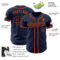 Custom Navy Navy-Orange Authentic Baseball Jersey