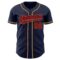 Custom Navy Red-Old Gold Authentic Baseball Jersey