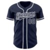 Custom Navy Navy-Gray Authentic Baseball Jersey