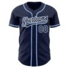 Custom Navy Navy-Light Blue Authentic Baseball Jersey