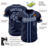 Custom Navy Navy-Light Blue Authentic Baseball Jersey
