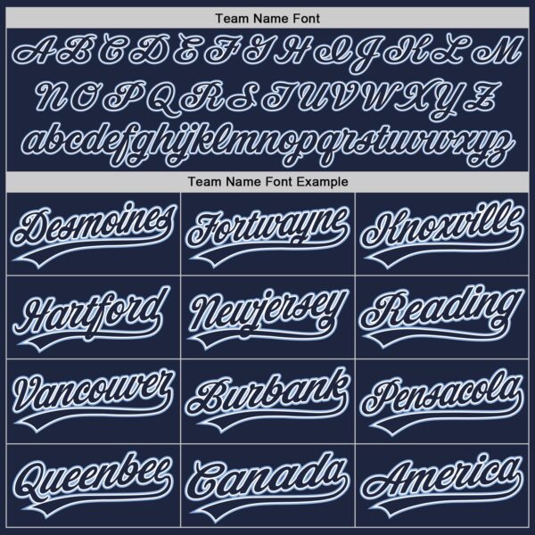 Custom Navy Navy-Light Blue Authentic Baseball Jersey