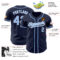 Custom Navy Light Blue-White Authentic Baseball Jersey