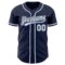 Custom Navy White-Light Blue Authentic Baseball Jersey