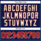 Custom Navy Red Pinstripe Cream Authentic Baseball Jersey