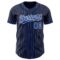 Custom Navy White Pinstripe Royal Authentic Baseball Jersey