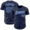 Custom Navy White Pinstripe Royal Authentic Baseball Jersey