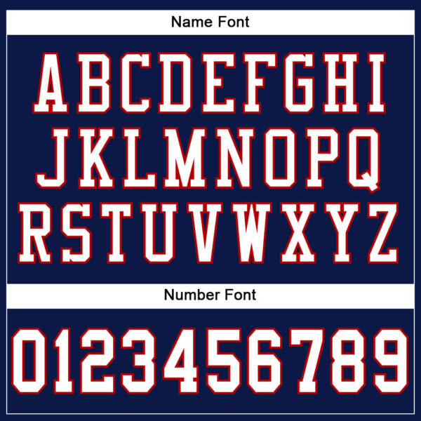 Custom Navy White-Red Mesh Authentic Football Jersey