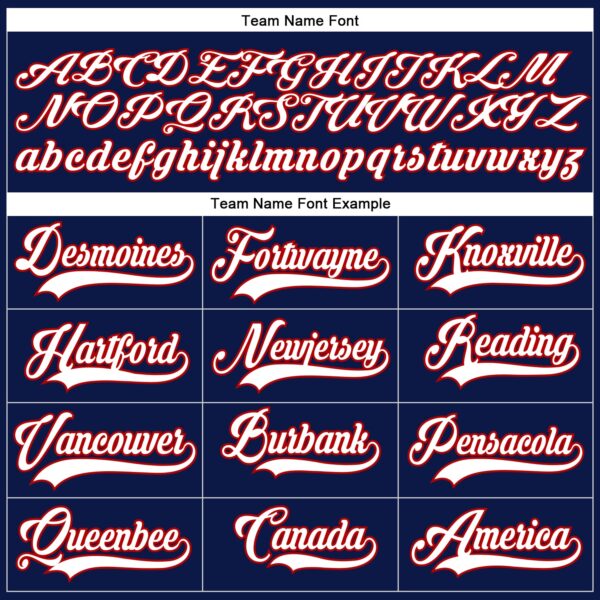 Custom Navy White-Red Hockey Lace Neck Jersey