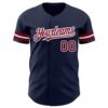 Custom Navy Crimson-White Authentic Baseball Jersey