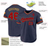 Custom Navy Red-Old Gold Authentic Throwback Baseball Jersey
