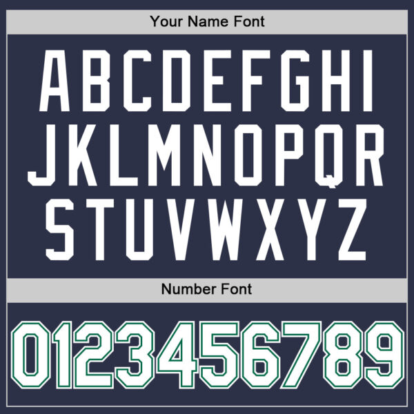 Custom Navy White-Kelly Green Authentic Throwback Baseball Jersey