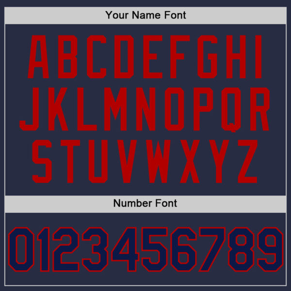 Custom Navy Red Mesh Authentic Throwback Baseball Jersey