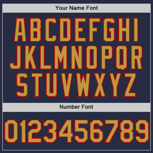 Custom Navy Old Gold-Red Mesh Authentic Throwback Baseball Jersey