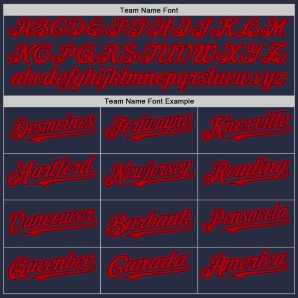 Custom Navy Red Mesh Authentic Throwback Baseball Jersey