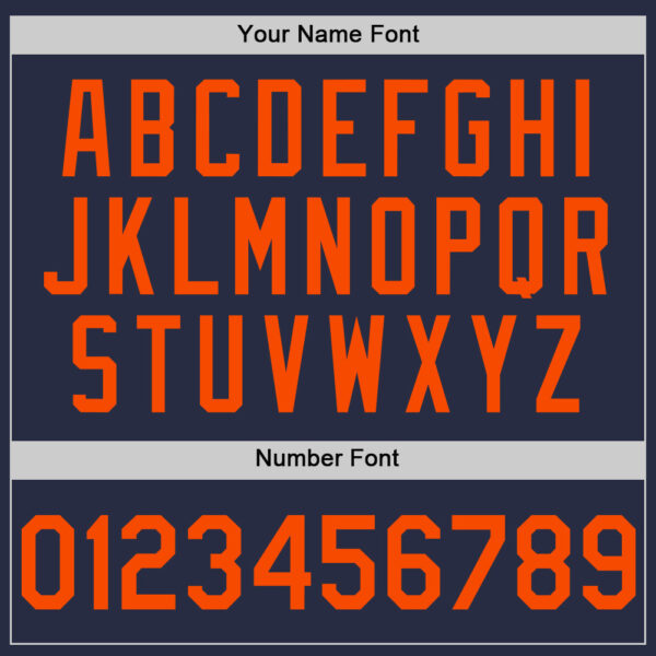 Custom Navy Orange Mesh Authentic Throwback Baseball Jersey